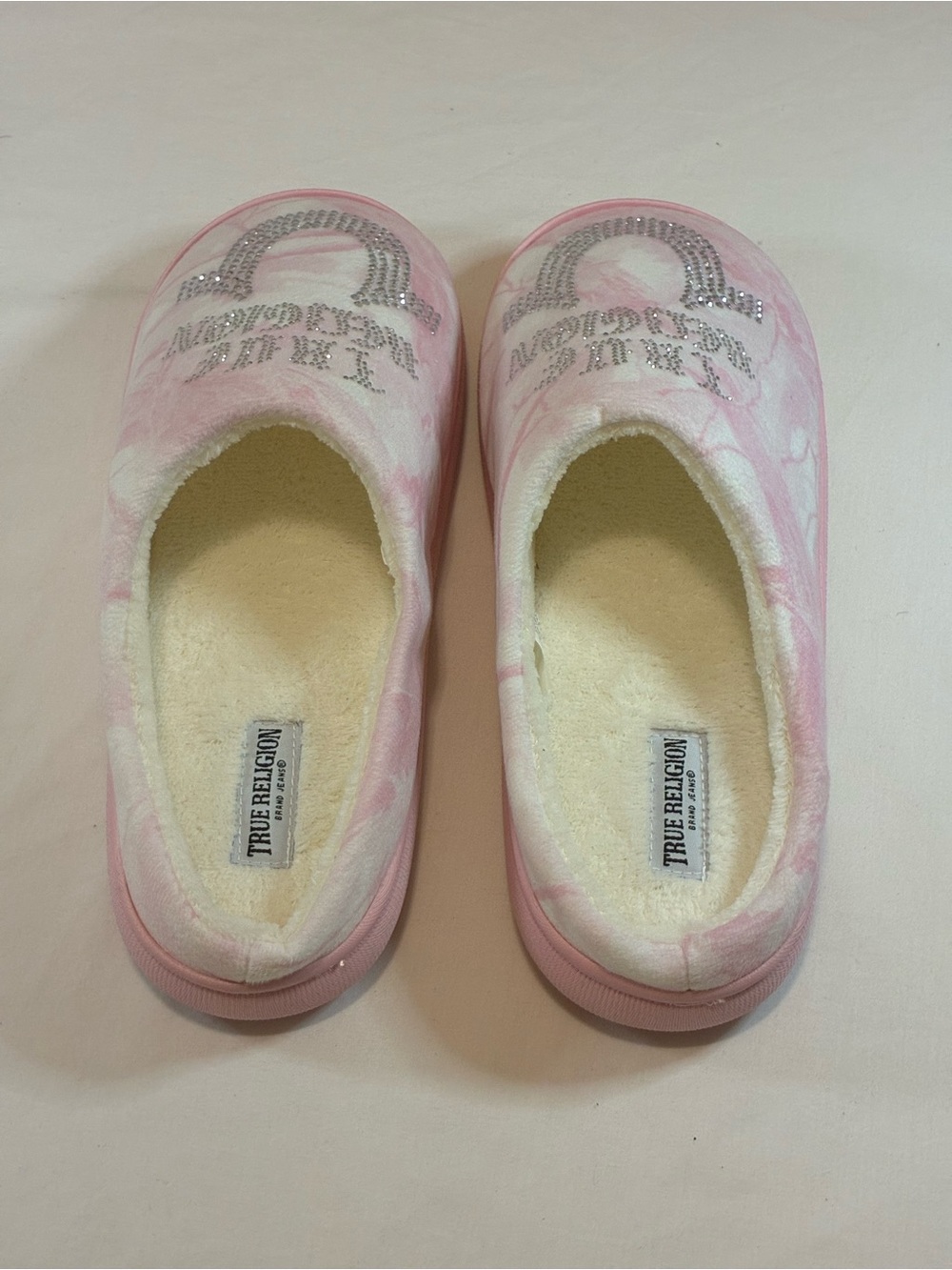 True Religion Pink Jeweled Slide Slippers - Picture 4 of 9